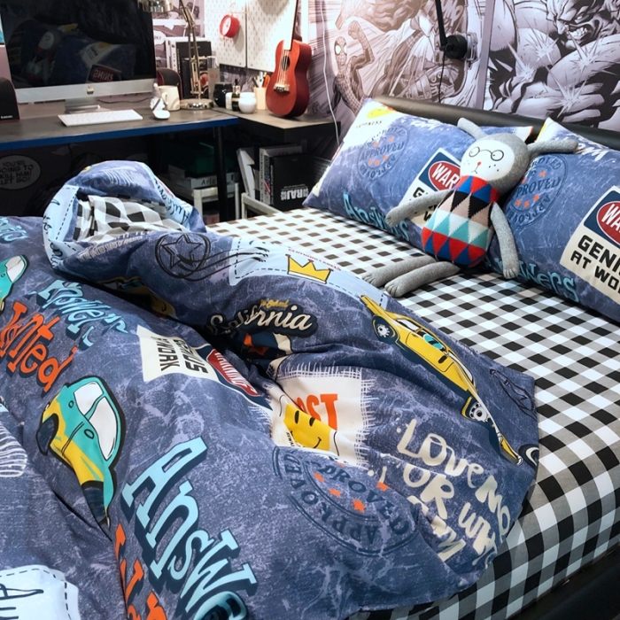 91家纺网 家纺一手货源 找家纺 HL原创 2021新款INS风四件套 酷酷牛仔