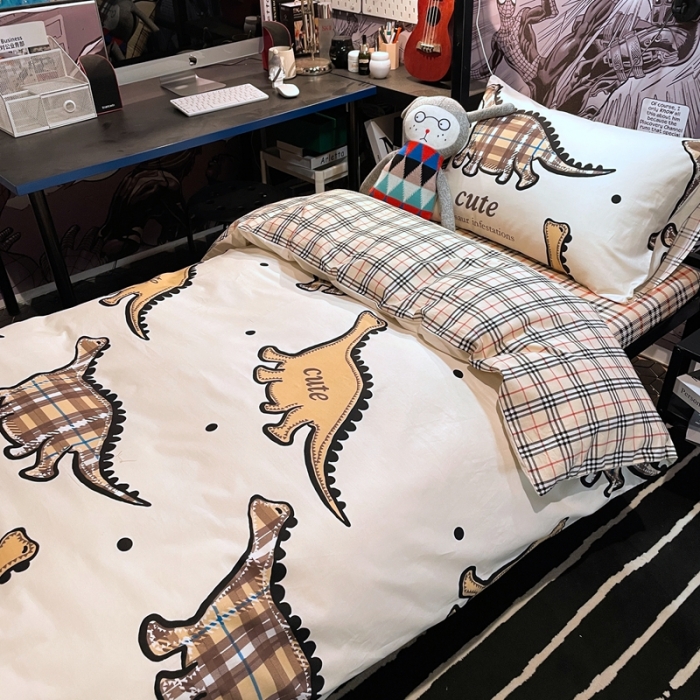 91家纺网 家纺一手货源 找家纺 HL原创 2021新款学生宿舍四件套 侏罗记