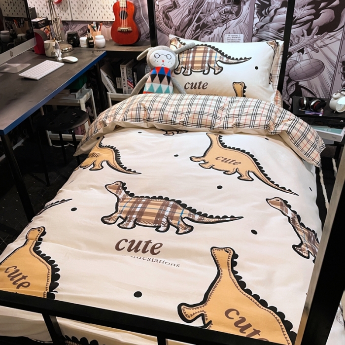 91家纺网 家纺一手货源 找家纺 HL原创 2021新款学生宿舍四件套 侏罗记