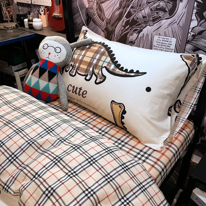 91家纺网 家纺一手货源 找家纺 HL原创 2021新款学生宿舍四件套 侏罗记