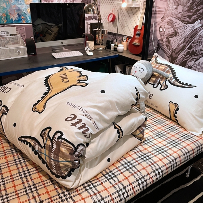 91家纺网 家纺一手货源 找家纺 HL原创 2021新款学生宿舍四件套 侏罗记