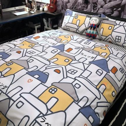 91家纺网 家纺一手货源 找家纺 HL原创 2021新款INS风四件套 暖屋