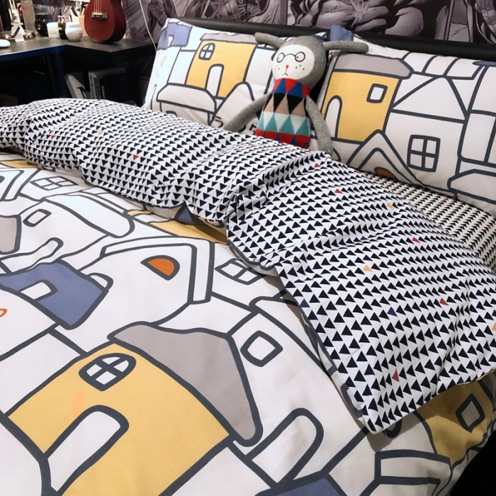 91家纺网 家纺一手货源 找家纺 HL原创 2021新款INS风四件套 暖屋