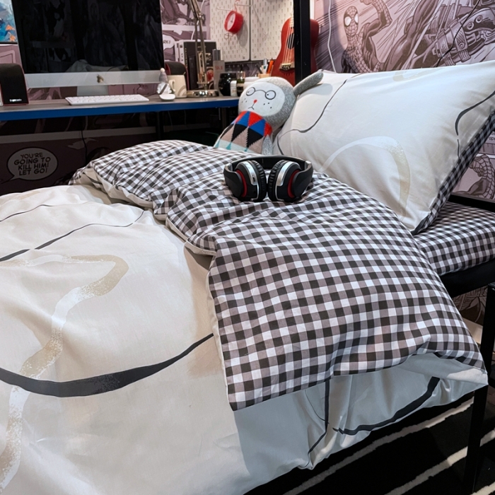 91家纺网 家纺一手货源 找家纺 HL原创 2021新款学生宿舍四件套 自由