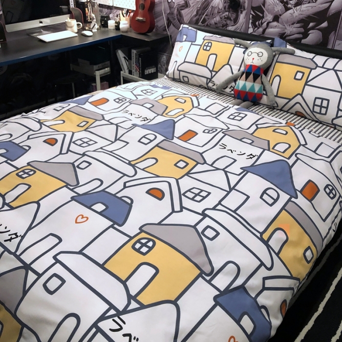 91家纺网 家纺一手货源 找家纺 HL原创 2021新款INS风四件套 暖屋