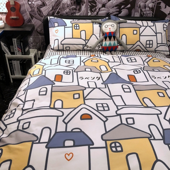 91家纺网 家纺一手货源 找家纺 HL原创 2021新款INS风四件套 暖屋