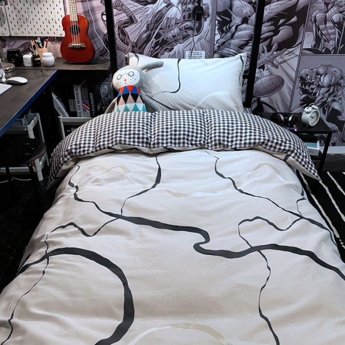 91家纺网 家纺一手货源 找家纺 HL原创 2021新款学生宿舍四件套 自由