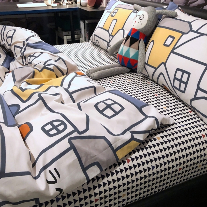 91家纺网 家纺一手货源 找家纺 HL原创 2021新款INS风四件套 暖屋