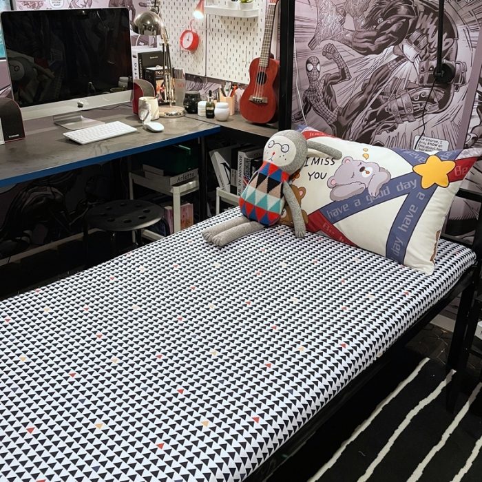 91家纺网 家纺一手货源 找家纺 HL原创 2021新款学生宿舍四件套 花花熊