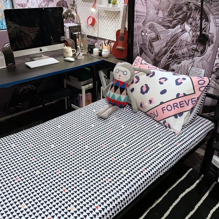 91家纺网 家纺一手货源 找家纺 HL原创 2021新款学生宿舍四件套 凯丽猫咪