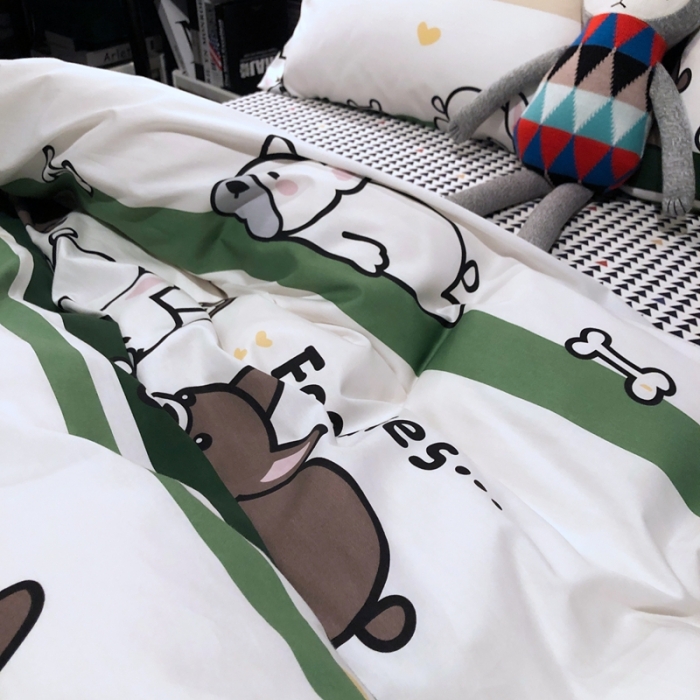 91家纺网 家纺一手货源 找家纺 HL原创 2021新款INS风四件套 亲亲狗