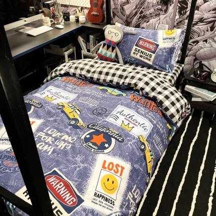HL原创 2021新款学生宿舍四件套 酷酷牛仔