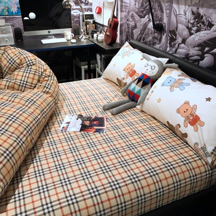 91家纺网 家纺一手货源 找家纺 HL原创 2021新款INS风四件套 曲奇熊