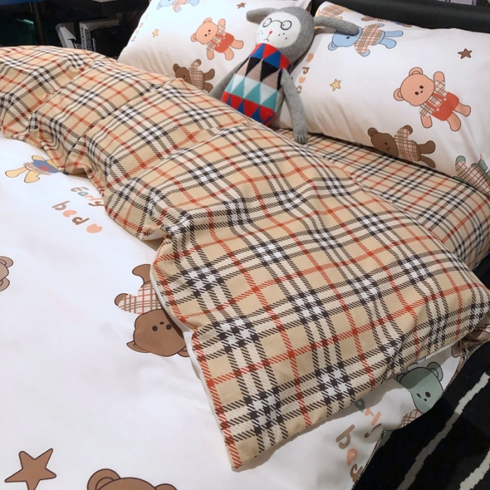 91家纺网 家纺一手货源 找家纺 HL原创 2021新款INS风四件套 曲奇熊