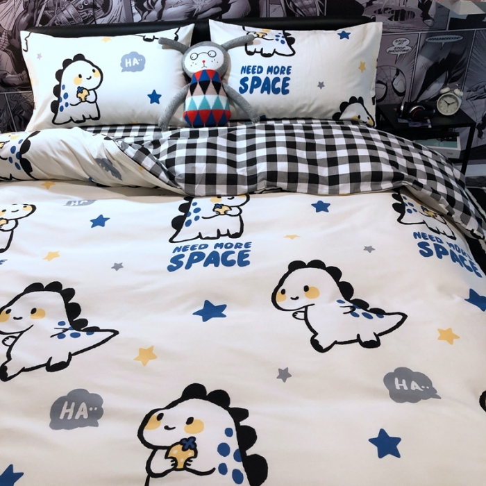 91家纺网 家纺一手货源 找家纺 HL原创 2021新款INS风四件套 帅帅龙