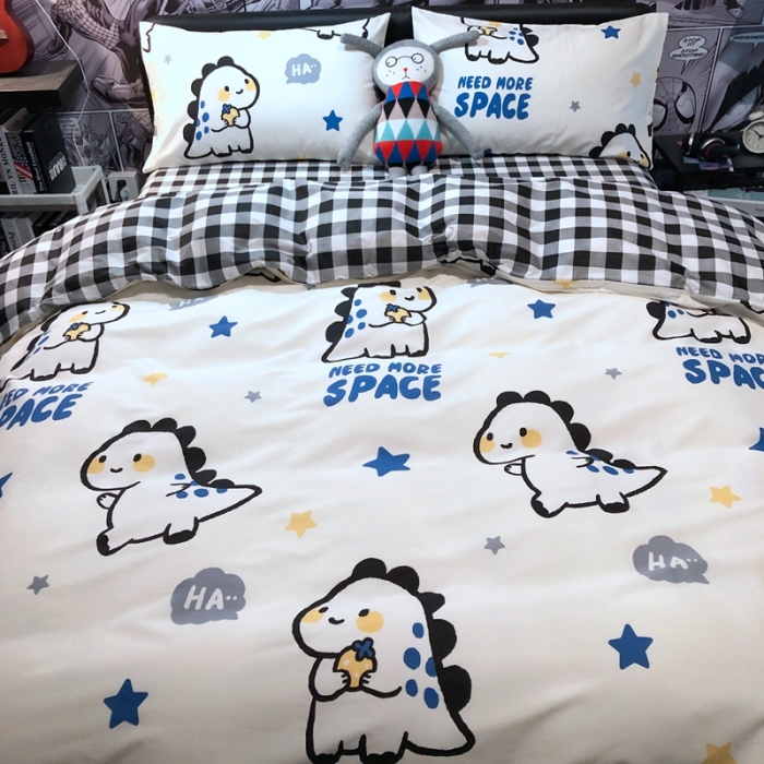 91家纺网 家纺一手货源 找家纺 HL原创 2021新款INS风四件套 帅帅龙