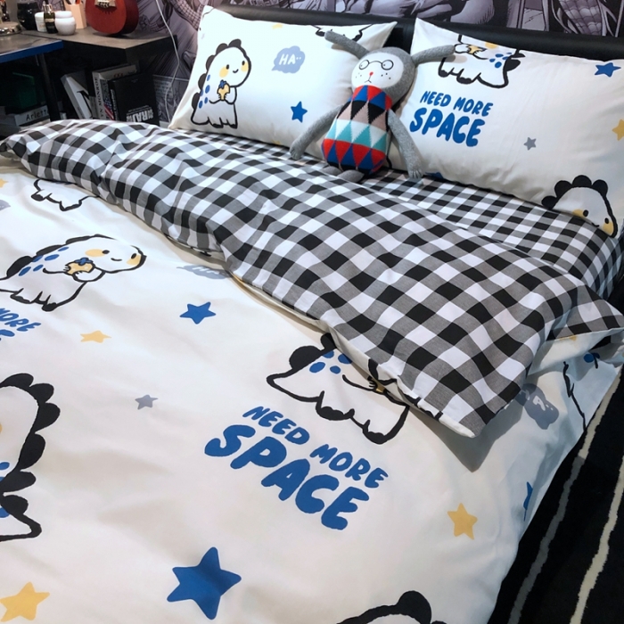 91家纺网 家纺一手货源 找家纺 HL原创 2021新款INS风四件套 帅帅龙