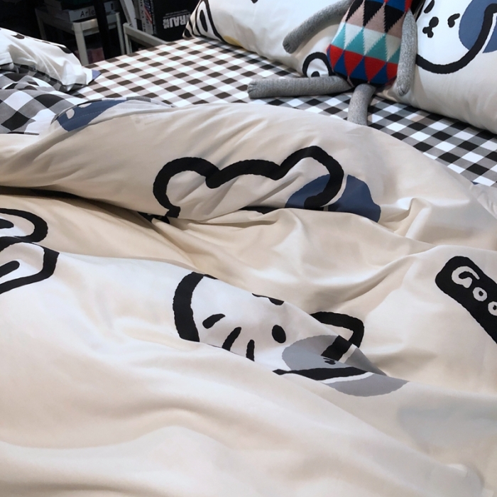 91家纺网 家纺一手货源 找家纺 HL原创 2021新款INS风四件套 帅帅猫