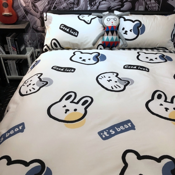 91家纺网 家纺一手货源 找家纺 HL原创 2021新款INS风四件套 帅帅猫