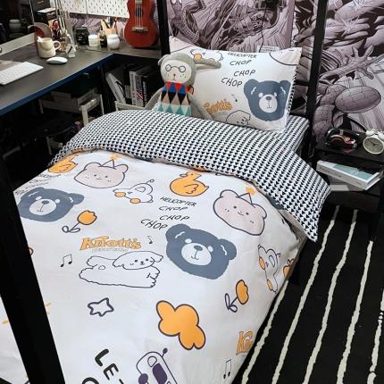 HL原创 2021新款学生宿舍四件套 汽车熊