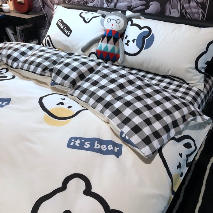 91家纺网 家纺一手货源 找家纺 HL原创 2021新款INS风四件套 帅帅猫