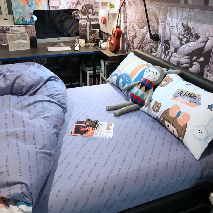 91家纺网 家纺一手货源 找家纺 HL原创 2021新款INS风四件套 丫丫