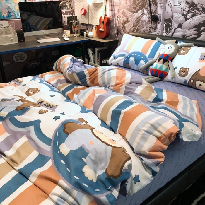 91家纺网 家纺一手货源 找家纺 HL原创 2021新款INS风四件套 丫丫