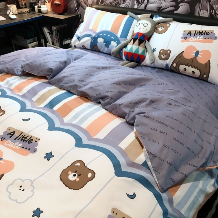 91家纺网 家纺一手货源 找家纺 HL原创 2021新款INS风四件套 丫丫