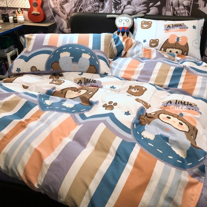 91家纺网 家纺一手货源 找家纺 HL原创 2021新款INS风四件套 丫丫