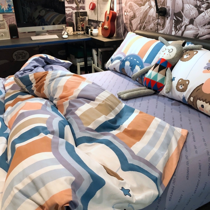 91家纺网 家纺一手货源 找家纺 HL原创 2021新款INS风四件套 丫丫