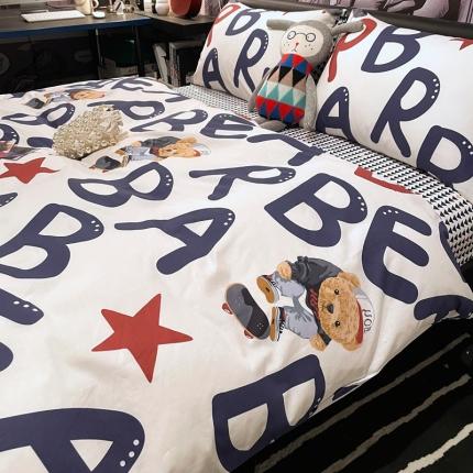 HL原创 2021新款INS风四件套 字母熊