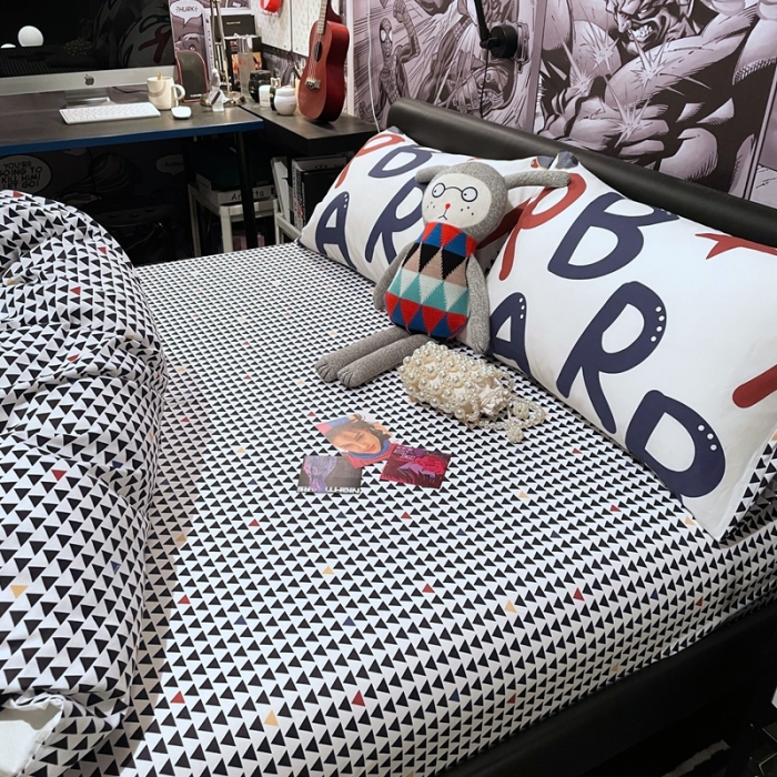 91家纺网 家纺一手货源 找家纺 HL原创 2021新款INS风四件套 字母熊