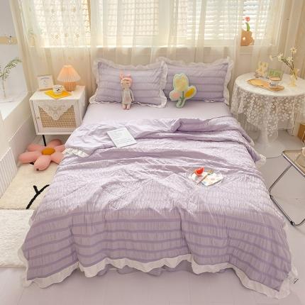 91家纺网 家纺一手货源 找家纺 （总）子钦家纺 2023新款泡泡纱夏被四件套