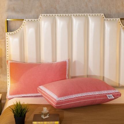 91家纺网 家纺一手货源 找家纺 九州枕芯 水洗棉花边羽丝枕