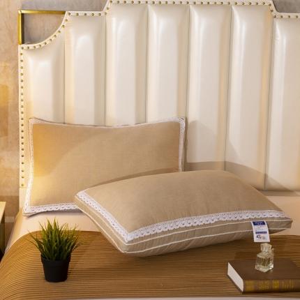 91家纺网 家纺一手货源 找家纺 九州枕芯 水洗棉花边羽丝枕