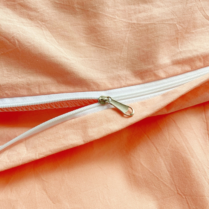 91家纺网 家纺一手货源 找家纺 雅居纺家纺 2022新款全棉水洗棉四件套 ins粉米黄