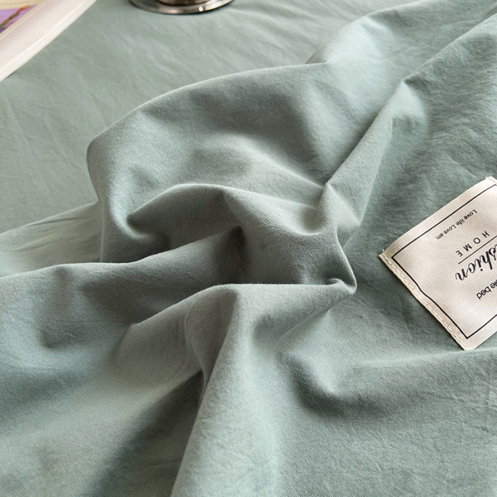 91家纺网 家纺一手货源 找家纺 雅居纺家纺 2022新款全棉水洗棉四件套 墨子绿