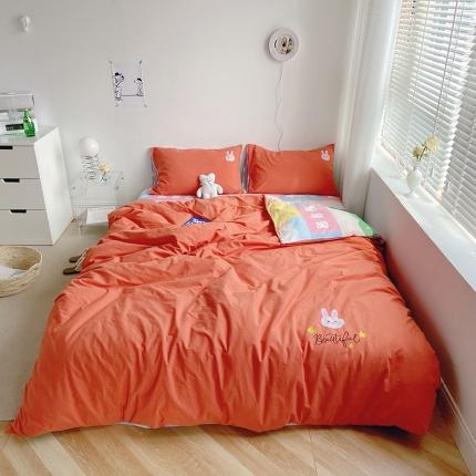 91家纺网 家纺一手货源 找家纺 （总）雅居纺家纺 2022新款全棉水洗棉绣花四件套