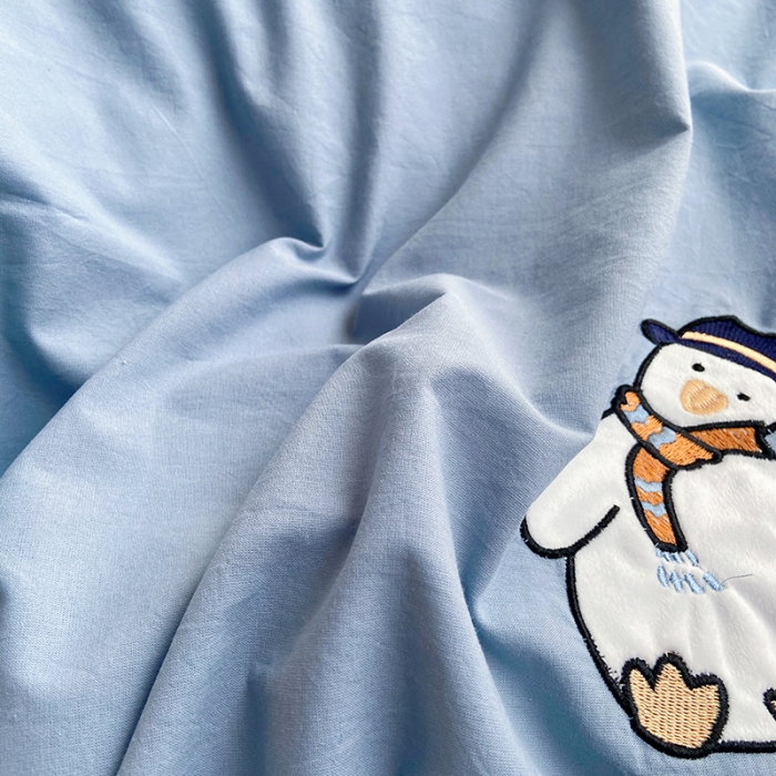 91家纺网 家纺一手货源 找家纺 雅居纺家纺 2022新款全棉水洗棉绣花四件套 可爱鸭