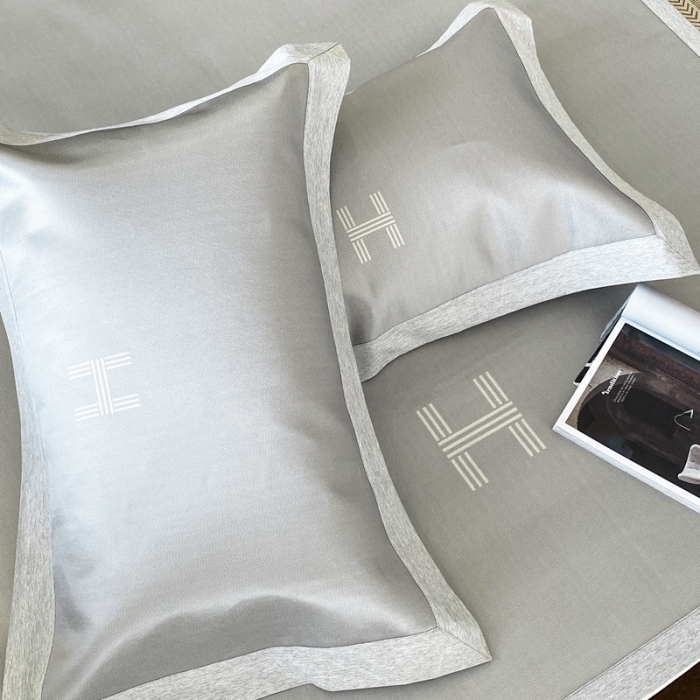 91家纺网 家纺一手货源 找家纺 时年家纺 2021新款水洗冰露丝养生凉席数码印花-轻奢 H-浅灰