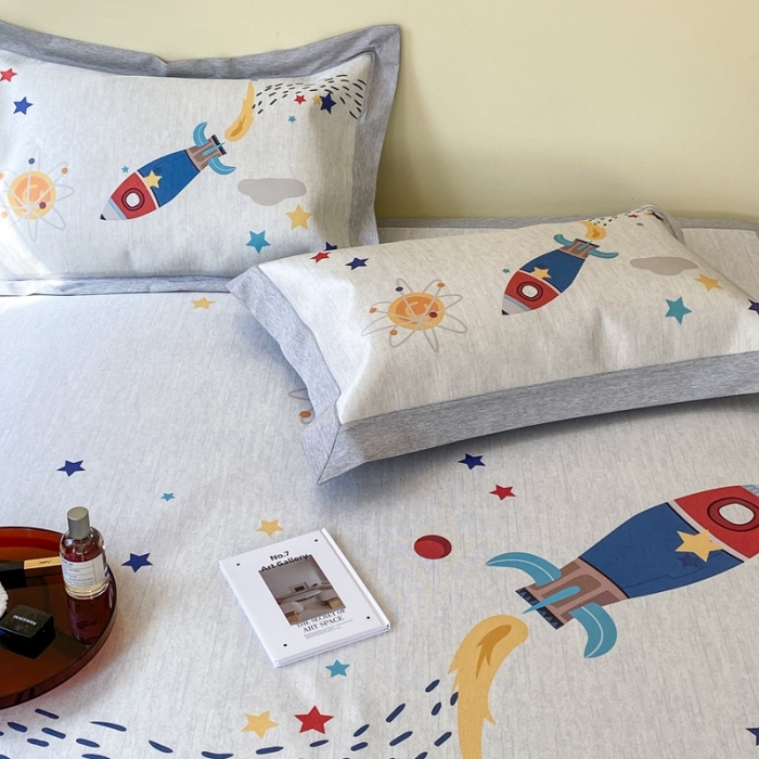 91家纺网 家纺一手货源 找家纺 时年家纺 2021新款水洗冰露丝养生凉席数码印花-轻奢 追梦