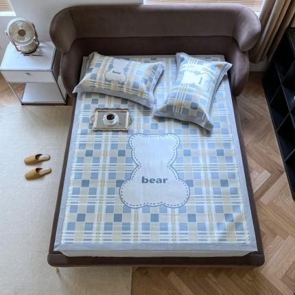 91家纺网 家纺一手货源 找家纺 （总）时年 2021新款水洗冰露丝养生凉席数码印花-轻奢风格二