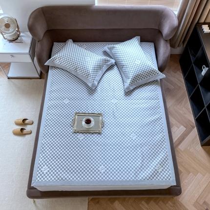 91家纺网 家纺一手货源 找家纺 （总）时年 2021新款水洗冰露丝养生凉席数码印花-轻奢风格二