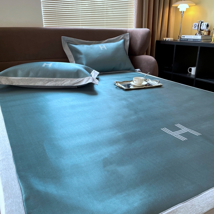 91家纺网 家纺一手货源 找家纺 （总）时年 2021新款水洗冰露丝养生凉席数码印花-轻奢风格二