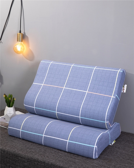 91家纺网 家纺一手货源 找家纺 (总）R02-全棉波浪枕套4060枕套不含芯斜纹记忆枕套