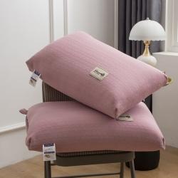 91家纺网 家纺一手货源 找家纺 （总）乳胶世家 2021新款纯色枕芯枕头毛线棉热熔枕,粉色