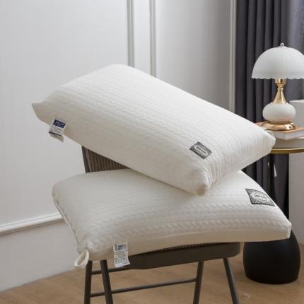 （总）乳胶世家 2021新款纯色枕芯枕头毛线棉热熔枕