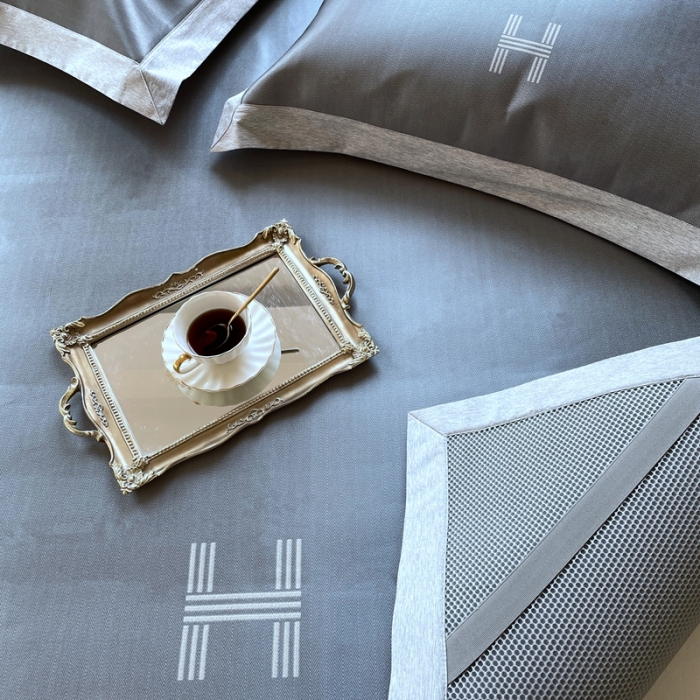 91家纺网 家纺一手货源 找家纺 时年2021新款水洗冰露丝养生凉席数码印花-轻奢风格二H深灰2