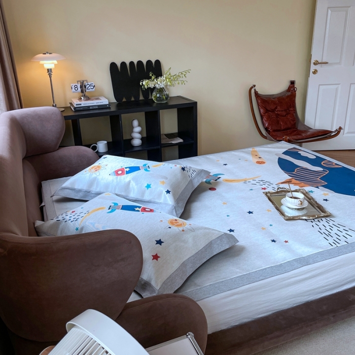 91家纺网 家纺一手货源 找家纺 时年 2021新款水洗冰露丝养生凉席数码印花轻奢风格二追梦2