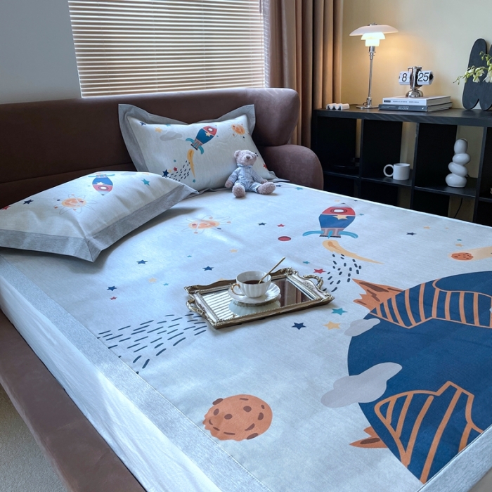 91家纺网 家纺一手货源 找家纺 时年 2021新款水洗冰露丝养生凉席数码印花轻奢风格二追梦2